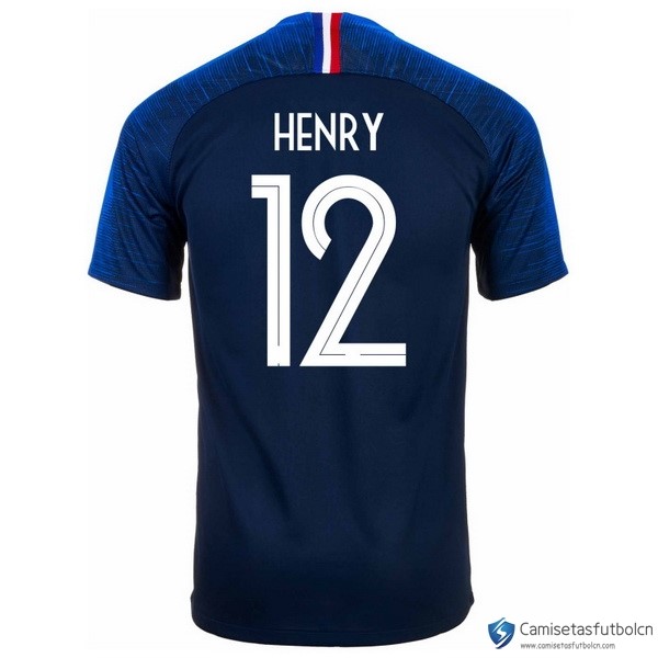 Camiseta Seleccion Francia Primera equipo Henry 2018 Azul